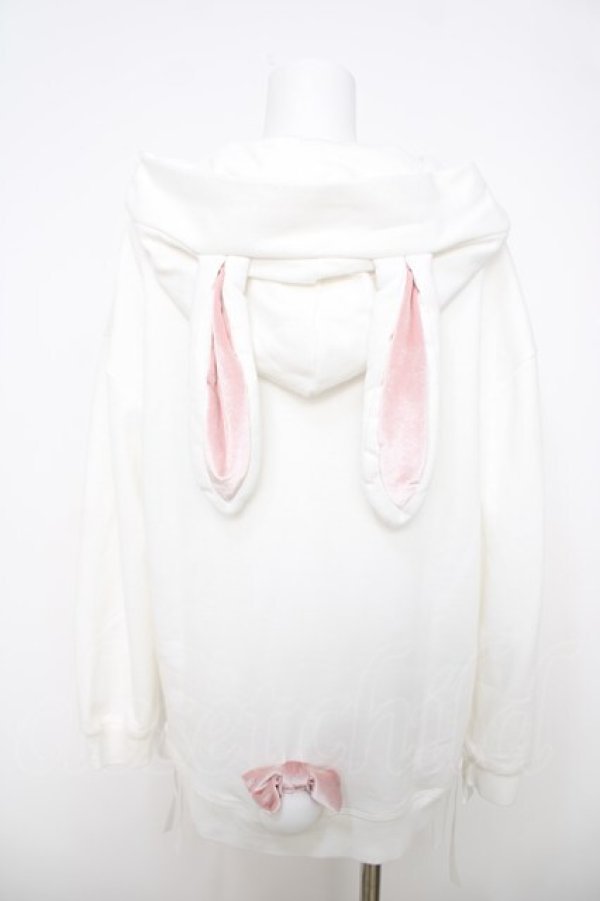 画像2: Secret Honey / スピンドルうさ耳パーカー 2 白 Y-26-03-28-049-CA-TO-SZ-ZY (2)