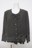 画像1: INGEBORG / リボン付きドットブラウス  黒 Y-26-03-28-054-LO-BL-SZ-ZY (1)