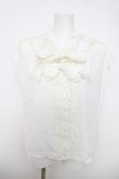 画像1: INGEBORG / レースフリルリボンブラウス  白 Y-26-03-28-056-LO-BL-SZ-ZY (1)