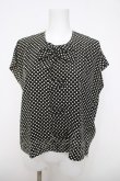 画像1: INGEBORG / リボン付きドットブラウス  黒 Y-26-03-28-059-LO-BL-SZ-ZY (1)