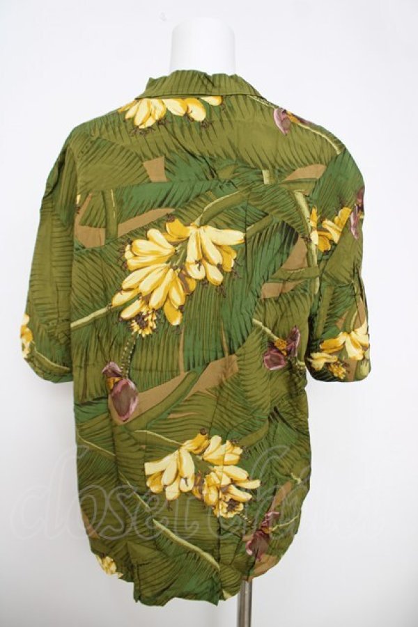 画像2: INGEBORG / バナナ柄開襟ブラウス  グリーン Y-26-03-28-062-LO-BL-SZ-ZY (2)