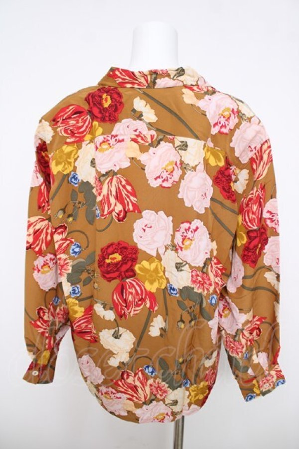 画像2: INGEBORG / フラワー柄長袖シャツ F ブラウン Y-26-03-28-067-LO-BL-SZ-ZY (2)