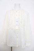 画像1: axes femme / チュールフリルハイネックブラウス F 白 Y-26-03-28-006-AX-BL-SZ-ZY (1)