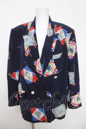 画像: INGEBORG / 旗柄ジャケット  紺 Y-26-03-28-073-LO-TO-SZ-ZY