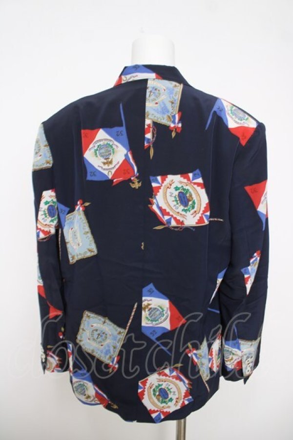 画像2: INGEBORG / 旗柄ジャケット  紺 Y-26-03-28-073-LO-TO-SZ-ZY (2)