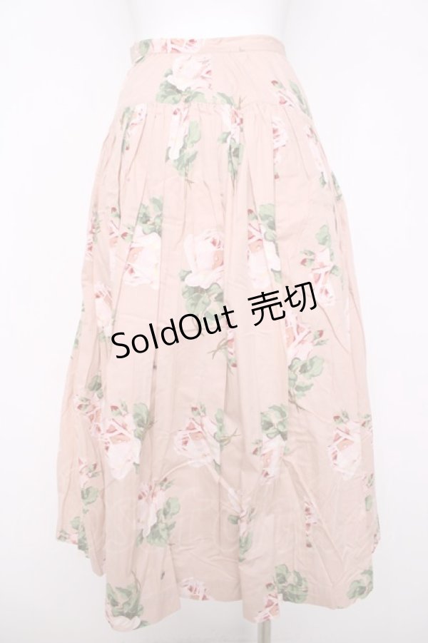 画像2: INGEBORG / バラ柄スカート  ピンク Y-26-03-28-078-LO-SK-SZ-ZY (2)