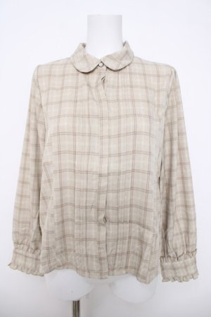 画像: axes femme / ネクタイ付きブラウス M ベージュ Y-26-03-28-012-AX-BL-SZ-ZY