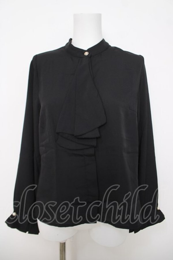 画像1: axes femme / プチハイネックブラウス M 黒 Y-26-03-28-013-AX-BL-SZ-ZY (1)