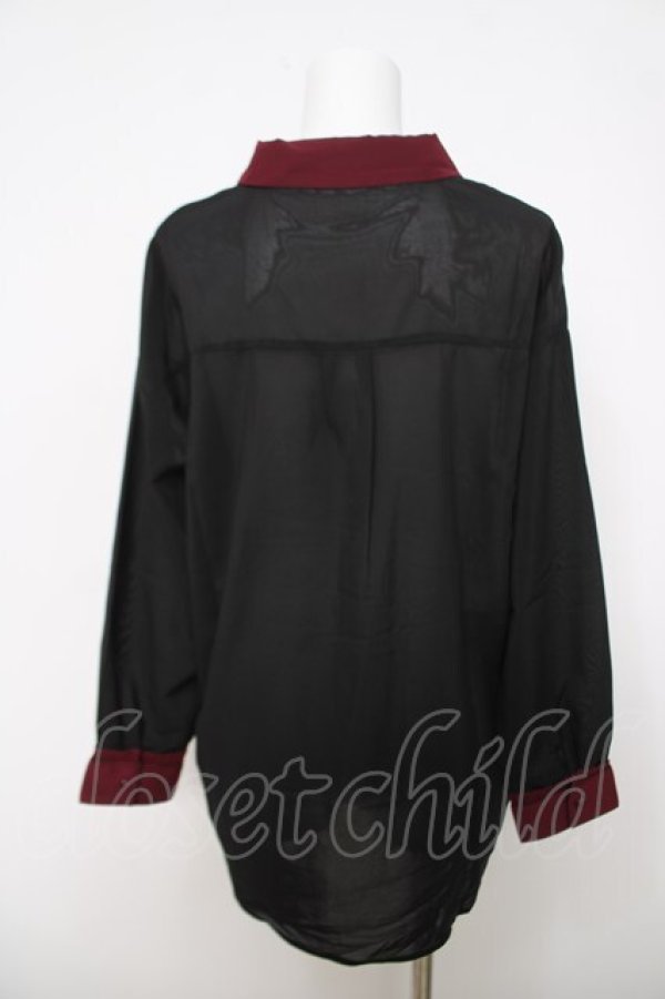 画像2: axes femme / 彼岸花刺繍シャツ F 黒 Y-26-03-28-014-AX-BL-SZ-ZY (2)