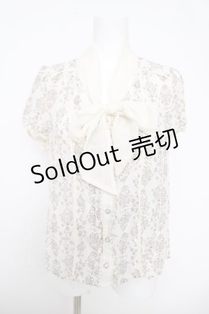 画像: axes femme / オーナメント柄ブラウス M 生成り Y-26-03-28-016-AX-BL-SZ-ZY