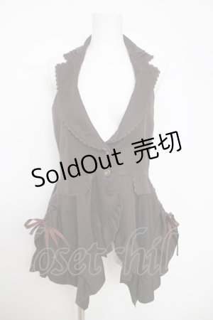 画像: axes femme / サイドドロストロングベスト M 茶 Y-26-03-28-020-AX-TO-SZ-ZY