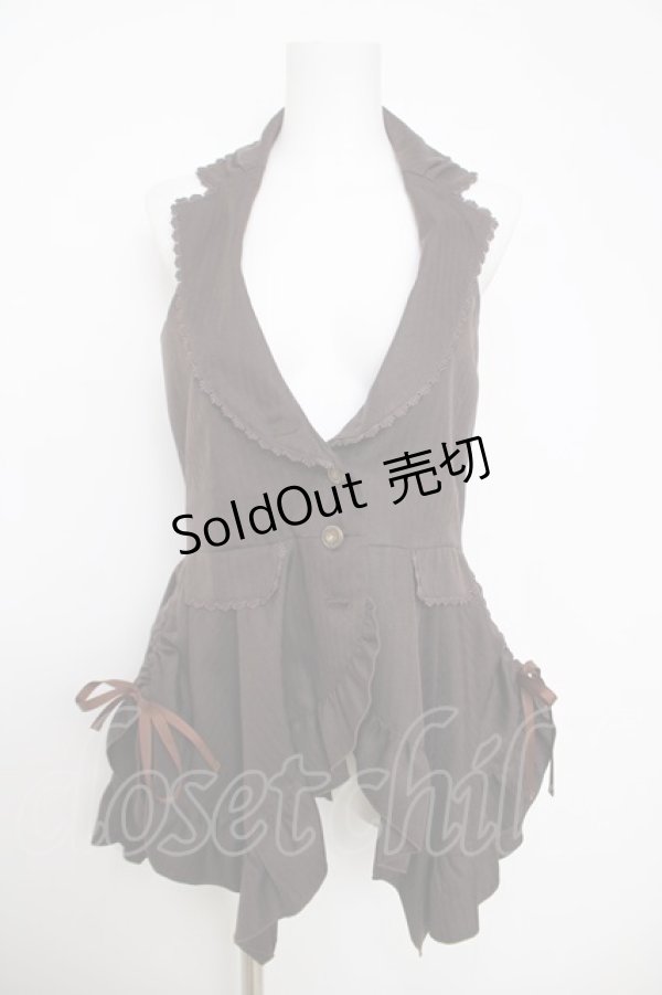 画像1: axes femme / サイドドロストロングベスト M 茶 Y-26-03-28-020-AX-TO-SZ-ZY (1)