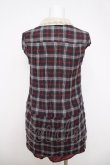 画像2: axes femme / ラメチェックチュニック M ワイン/ネイビー Y-26-03-28-022-AX-TO-SZ-ZY (2)