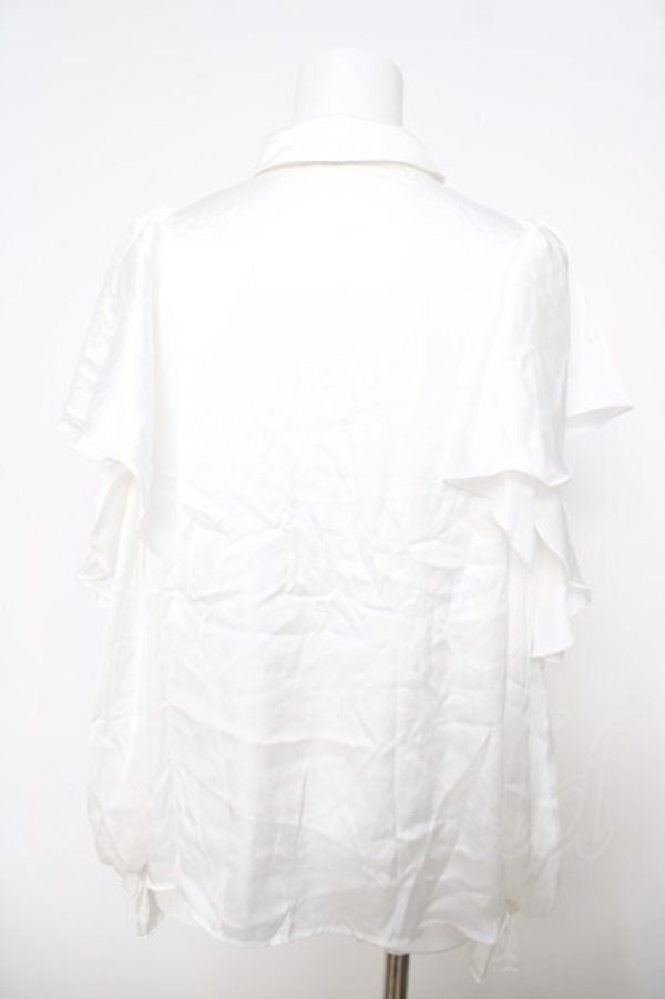 画像2: axes femme POETIQUE / ボウタイ付オフショルブラウス M 白 Y-26-03-28-023-AX-BL-SZ-ZY (2)