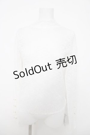 画像: axes femme / プチローズレーストップス F 白 Y-26-03-28-029-AX-TO-SZ-ZY