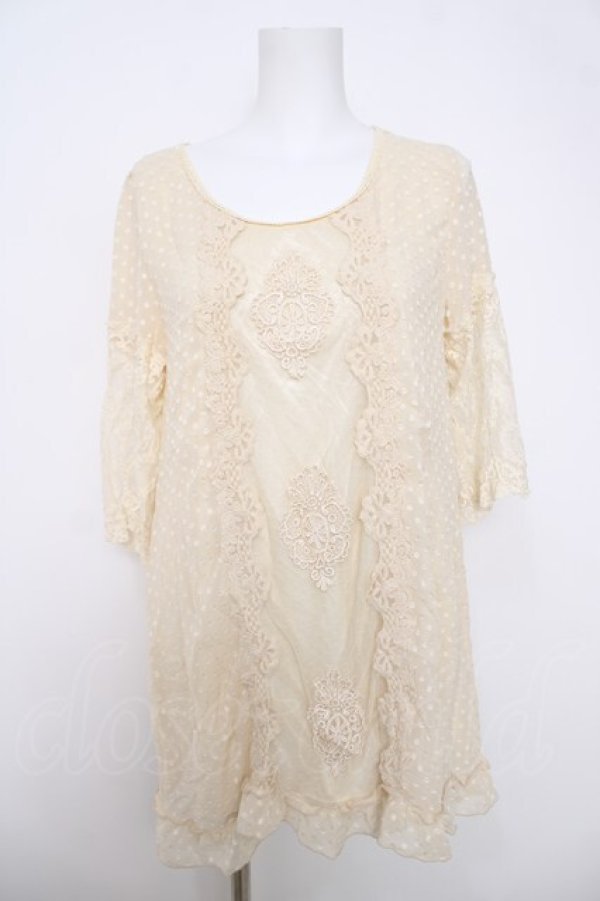 画像1: axes femme / カットドビーワンピース M 生成り Y-26-03-28-031-AX-TO-SZ-ZY (1)