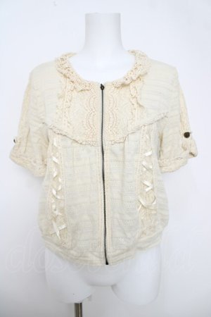 画像: axes femme / 衿付ジップアップカーディガ M 生成り Y-26-03-28-033-AX-TO-SZ-ZY