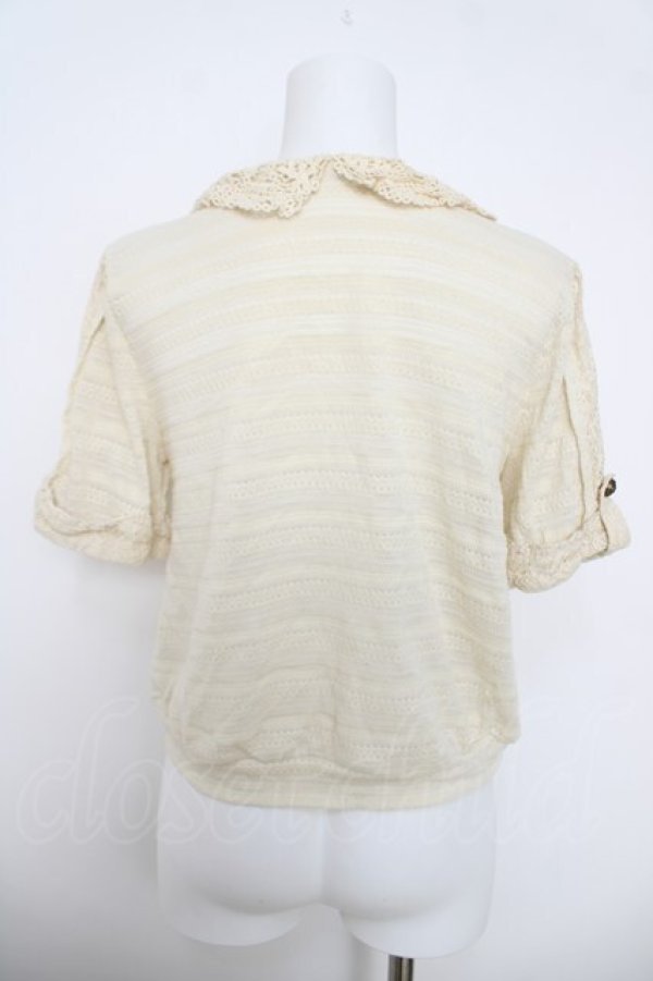 画像2: axes femme / 衿付ジップアップカーディガ M 生成り Y-26-03-28-033-AX-TO-SZ-ZY (2)