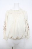 画像1: axes femme / 袖刺繍トップス M 生成り Y-26-03-28-035-AX-TO-SZ-ZY (1)