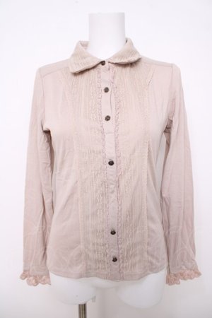 画像: axes femme / レース使いブラウス風プルオーバー M ベージュ Y-26-03-28-039-AX-TO-SZ-ZY