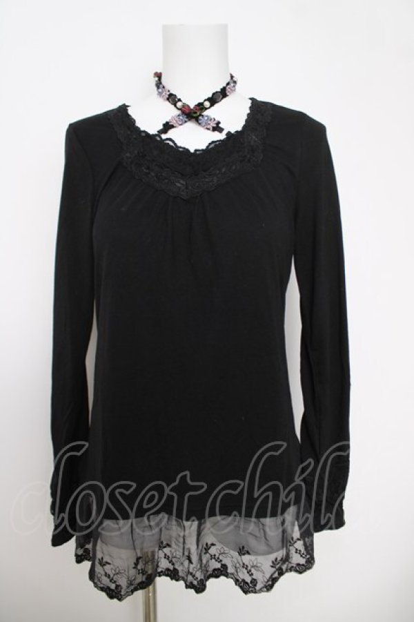 画像1: axes femme / ストラップ付インナープルオーバー M 黒 Y-26-03-28-042-AX-TO-SZ-ZY (1)