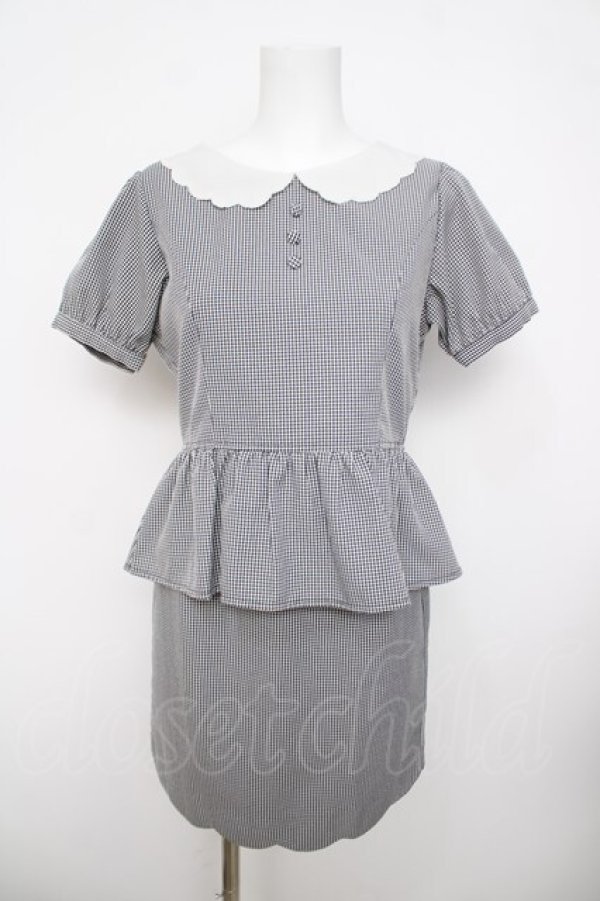 画像1: Ank Rouge / スカラップセットアップ M 黒 Y-26-03-30-052-CA-OP-SZ-ZY (1)