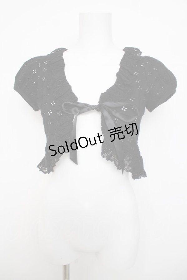 画像1: Emily Temple cute / 水玉カットレースボレロ  黒 Y-26-03-30-055-ET-TO-SZ-ZY (1)