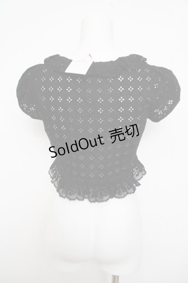 画像2: Emily Temple cute / 水玉カットレースボレロ  黒 Y-26-03-30-055-ET-TO-SZ-ZY (2)