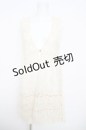 画像: axes femme / 総レースジレ  生成り Y-26-03-30-059-AX-TO-SZ-ZY