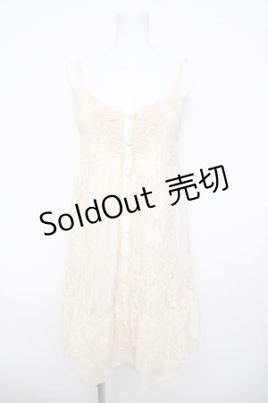 画像: axes femme / レース切替ノースリチュニ  生成り Y-26-03-30-062-AX-OP-SZ-ZY