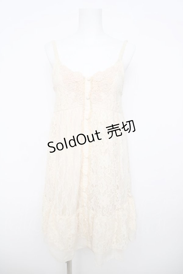 画像1: axes femme / レース切替ノースリチュニ  生成り Y-26-03-30-062-AX-OP-SZ-ZY (1)