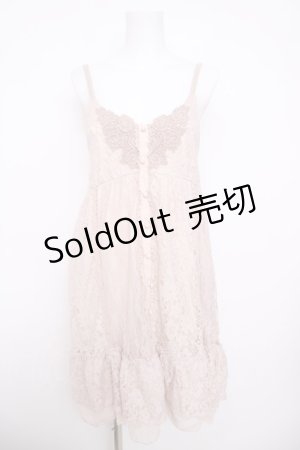 画像: axes femme / レース切替ノースリチュニ  ピンク Y-26-03-30-063-AX-OP-SZ-ZY