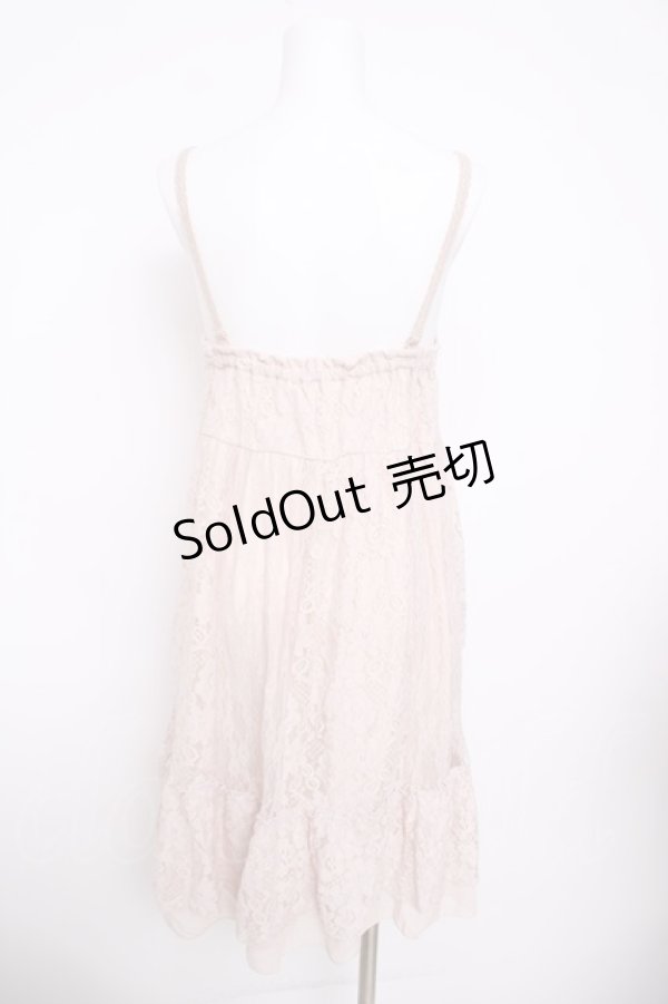 画像2: axes femme / レース切替ノースリチュニ  ピンク Y-26-03-30-063-AX-OP-SZ-ZY (2)