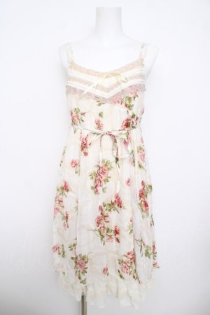 画像: axes femme / 総花柄フレアーAラインワンピース  生成り Y-26-03-30-065-AX-OP-SZ-ZY