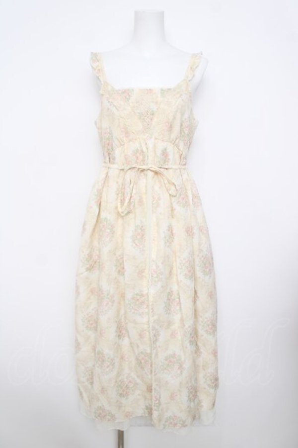 画像1: axes femme / 総柄マキシワンピース  生成り Y-26-03-30-069-AX-OP-SZ-ZY (1)