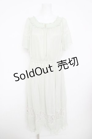 画像: axes femme / 裾レース透けロングワンピース  ミント Y-26-03-30-071-AX-OP-SZ-ZY