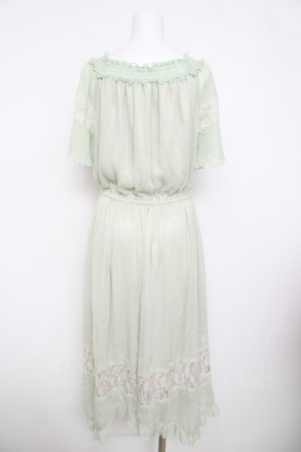 画像2: axes femme / 裾レース透けロングワンピース  ミント Y-26-03-30-071-AX-OP-SZ-ZY (2)