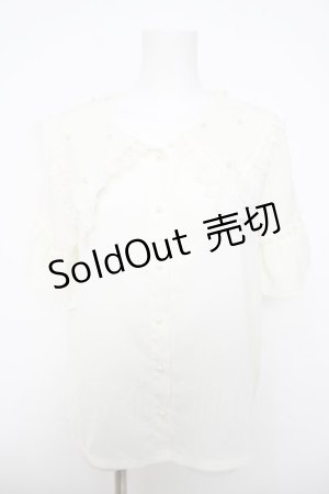 画像: axes femme / パールビッグ襟ブラウス M 生成り Y-26-03-30-007-AX-BL-SZ-ZY