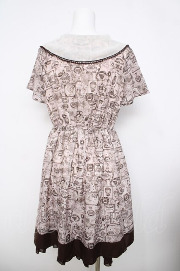 画像2: axes femme POETIQUE / 航海図柄セーラーワンピース  ピンク Y-26-03-30-078-AX-OP-SZ-ZY (2)