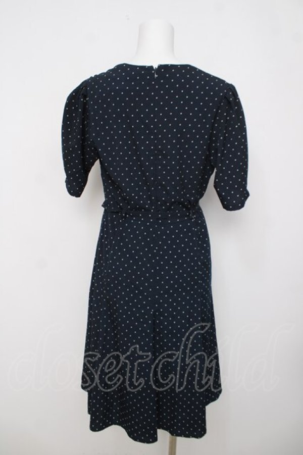 画像2: an another angelus / 水玉ワンピース  紺 Y-26-03-30-086-CA-OP-SZ-ZY (2)