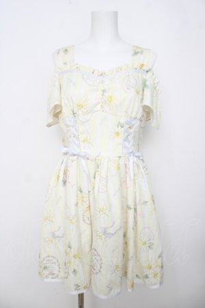 画像: LIZ LISA / ストライプマーガレットワンピース  イエロー Y-26-03-30-087-LO-OP-SZ-ZY