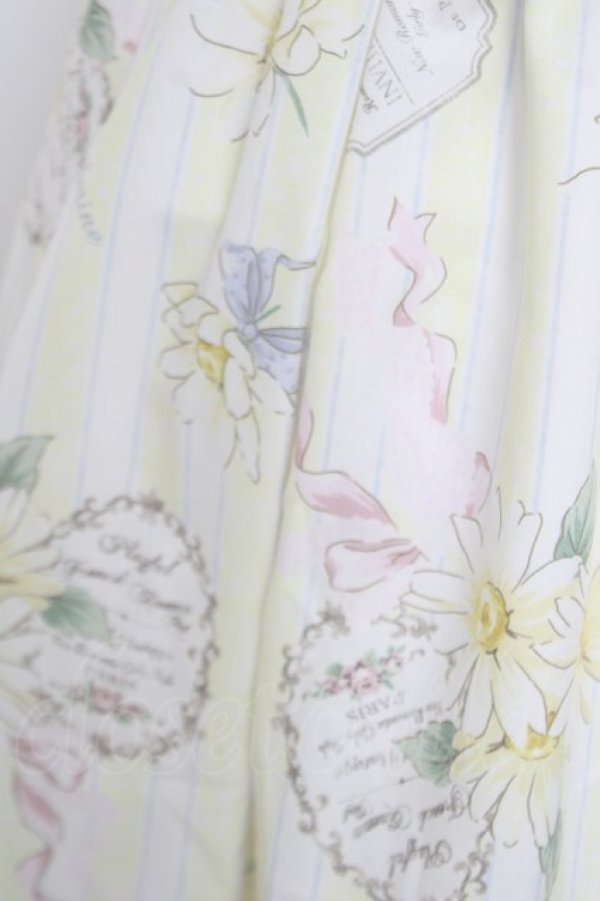 画像3: LIZ LISA / ストライプマーガレットワンピース  イエロー Y-26-03-30-087-LO-OP-SZ-ZY (3)