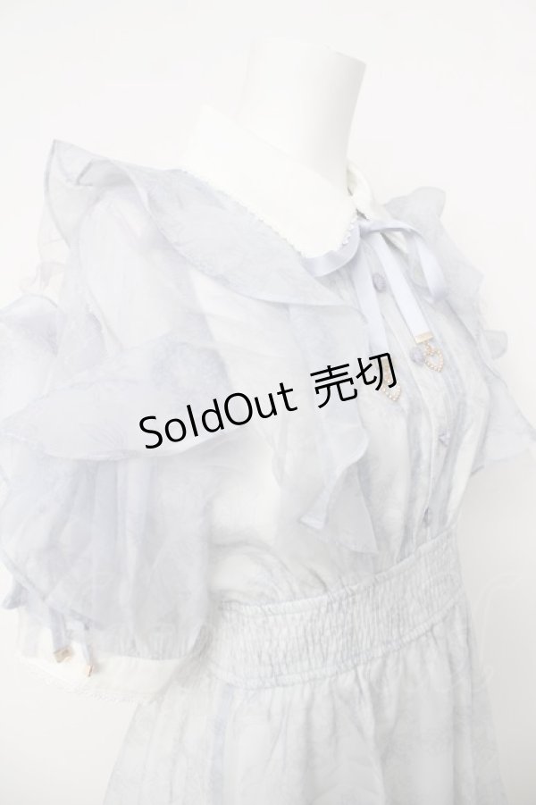 画像3: Rojita / 花柄半袖ミニワンピース  ブルー Y-26-03-30-089-LO-OP-SZ-ZY (3)