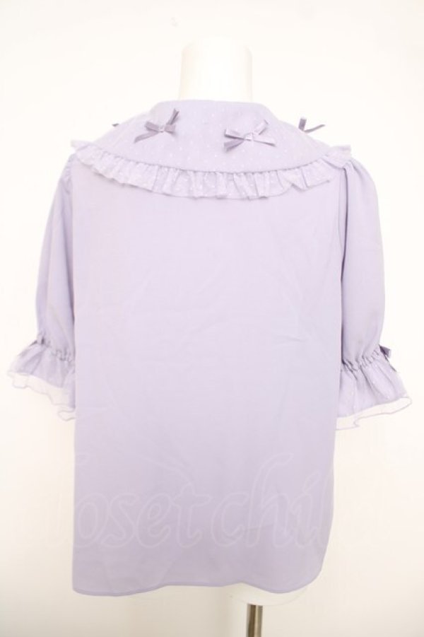 画像2: axes femme kawaii / プチリボン半袖ブラウス M ラベンダー Y-26-03-30-001-AX-BL-SZ-ZY (2)