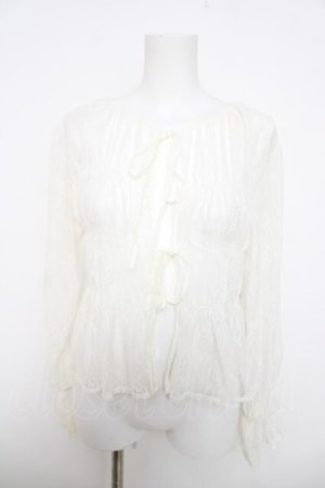 画像: axes femme / 前後2WAYレースプルオーバー F 白 Y-26-03-30-009-AX-TO-SZ-ZY