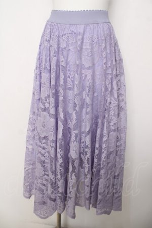画像: axes femme / レースサーキュラースカート M ラベンダー Y-26-03-30-097-AX-SK-SZ-ZY