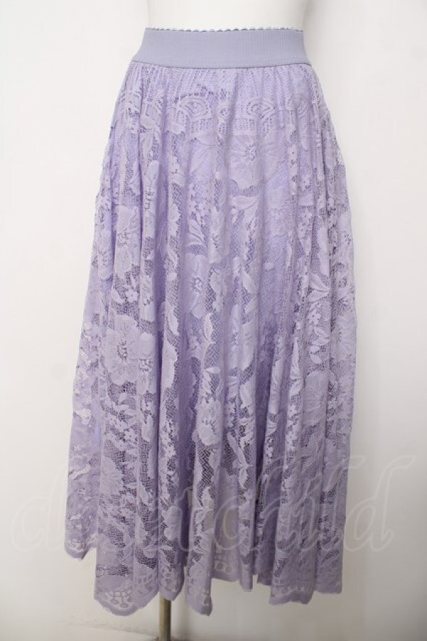 画像1: axes femme / レースサーキュラースカート M ラベンダー Y-26-03-30-097-AX-SK-SZ-ZY (1)