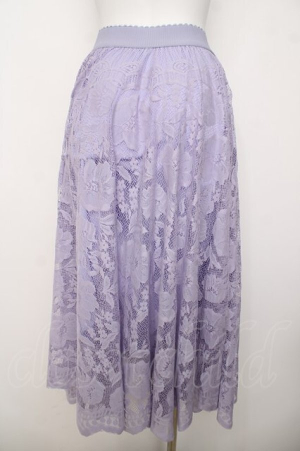 画像2: axes femme / レースサーキュラースカート M ラベンダー Y-26-03-30-097-AX-SK-SZ-ZY (2)