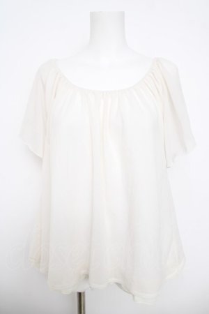 画像: axes femme / backリボンシフォントップス M 生成り Y-26-03-30-012-AX-TO-SZ-ZY