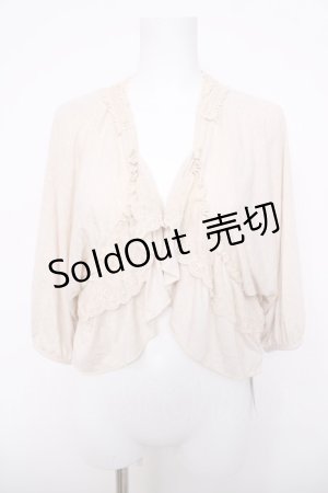 画像: axes femme / レースフリルボレロ  生成り Y-26-03-30-013-AX-TO-SZ-ZY